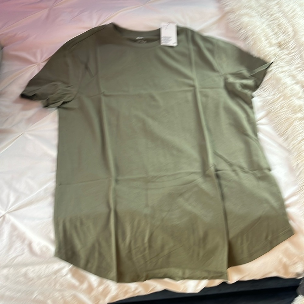 H$M, green mens shirt, size medium